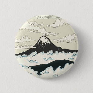 Der Fuji Japan Kunstblock. Button