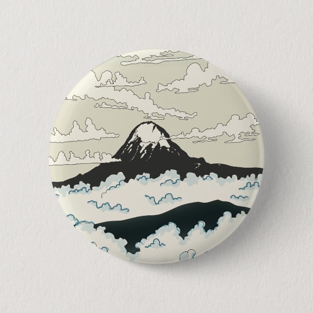 Der Fuji Japan Kunstblock. Button (Vorderseite)