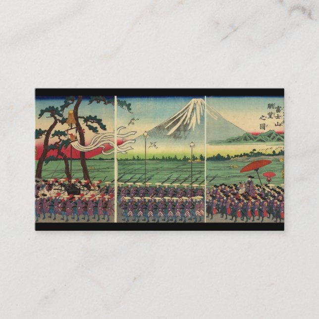 Der Fujisan circa 1860's Geschäfts-Karte Visitenkarte (Vorderseite)