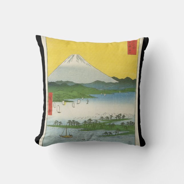 Der Fujisan in Japan circa 1800's Kissen (Vorderseite)