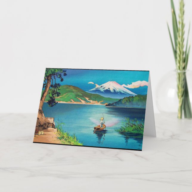 Der Fujisan-Japaner Woodblock - schön Karte (Vorderseite)