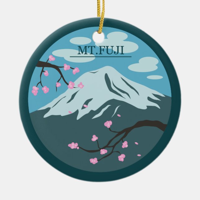 Der Fujisan Keramikornament (Vorne)