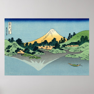 Der Fujisan reflektierte sich im See Kawaguchi Poster