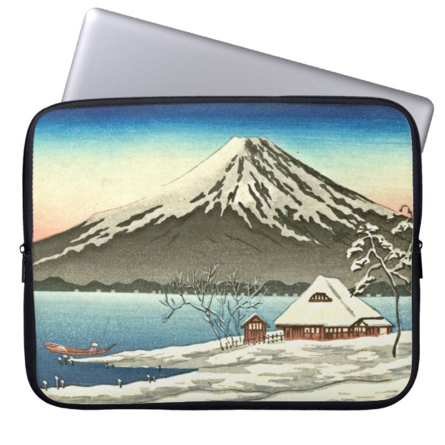 Der Fujisan-Winter 1890 Laptopschutzhülle (Vorderseite)