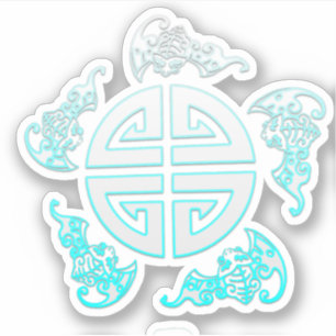 Der fünf chinesische viel Glücksegen; Vermögen, Aufkleber