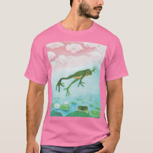 Der Funny Green Frog springt in die TeichIllustrat T-Shirt