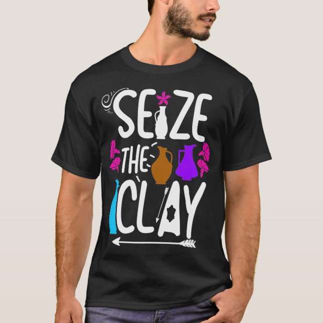 Der Funny Potterie Maker ergreift den Clay T-Shirt (Vorderseite)
