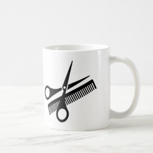 Der für Friseur auf die person stimmt Becher Kaffeetasse