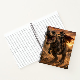 Der furchtlose Dinosaurier-Reiter Notizbuch