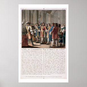 Der Fürst von Conti (1664-1709) lobt den Herzog Poster