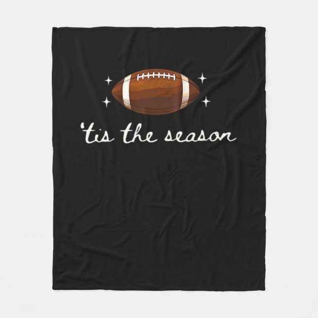 Der Fußball der Saison - Retro Football Game Day Fleecedecke (Vorderseite)