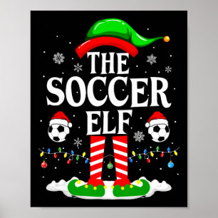 Der Fußball Elf lustige Familie Weihnachten Fußbal Poster