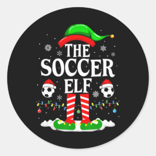 Der Fußball Elf lustige Familie Weihnachten Fußbal Runder Aufkleber