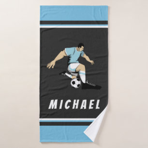 Der Fußball-Player hat Personalisierte moderne Mod Badehandtuch