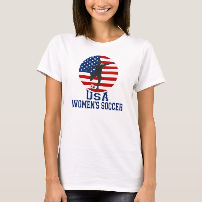 Der Fußball-T - Shirt US-Flagge USA-Frauen (Vorderseite)