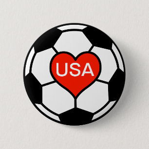 Der Fußball-Team Liebe US-Frauen Button