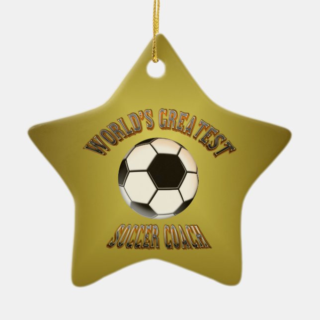 Der Fußball-Trainer-Verzierung der Welt bestste Keramik Ornament (Vorne)