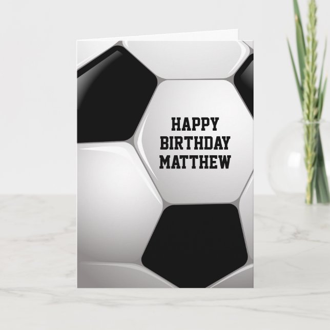 Der Fußballball-Ball zum Geburtstag Karte (Vorderseite)