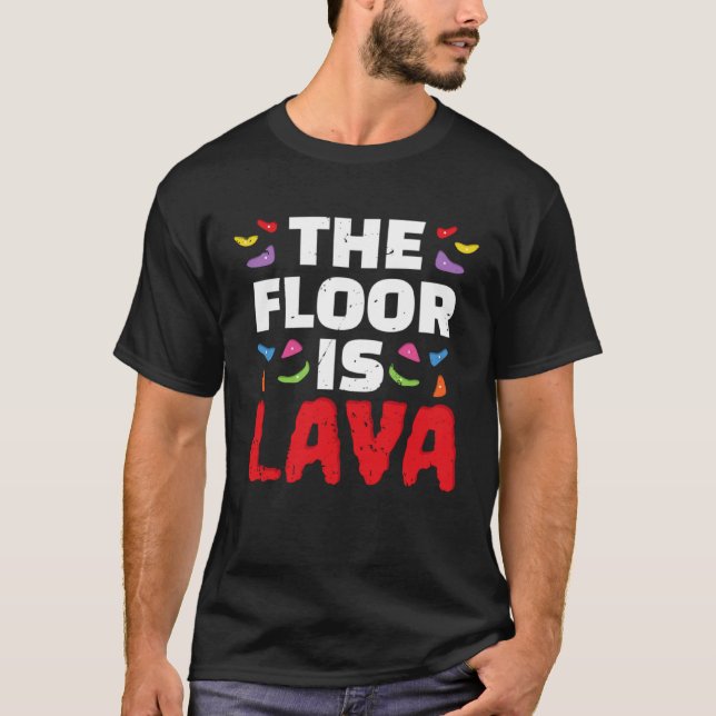 Der Fußboden ist Lava Climber Sport Klettersteig B T-Shirt (Vorderseite)