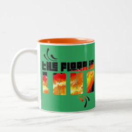 Der Fußboden ist Lava Zweifarbige Tasse