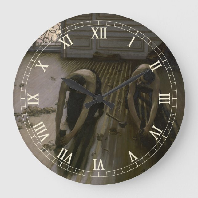 Der Fußboden von Gustave Caillebotte Große Wanduhr (Vorderseite)