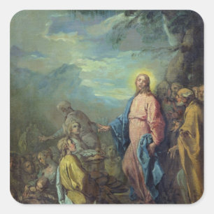 Der Füttre der 5 Tausend vor 1733 Quadratischer Aufkleber