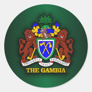 Der Gambia COA Runder Aufkleber