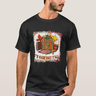 Der Game Day Y'all Retro Football Saison Herbst Au T-Shirt