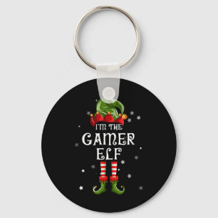 Der Gamer-Elf-Spaß-Weihnachten-Matching-Familie Schlüsselanhänger