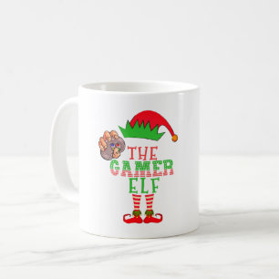 Der Gamer-Elf-Weihnachts-Familien-Pyjama Kaffeetasse