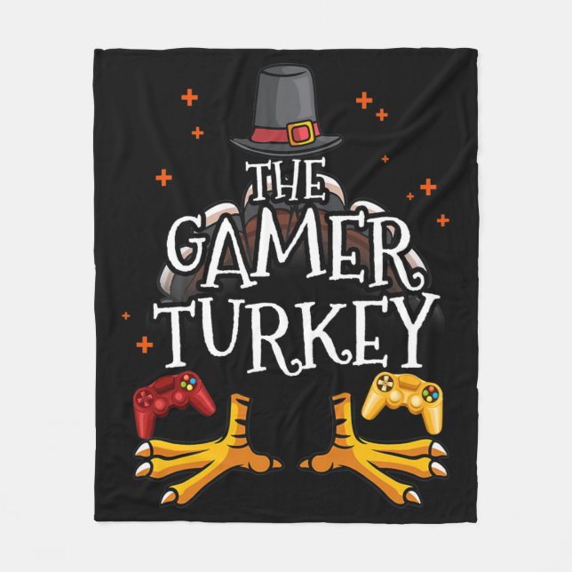 Der Gamer Türkei glücklich Thanksgiving Video Game Fleecedecke (Vorderseite)