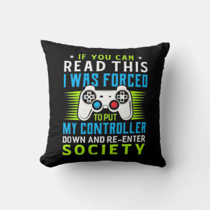 Der Gamer war gezwungen, meinen Controller zu stel Kissen