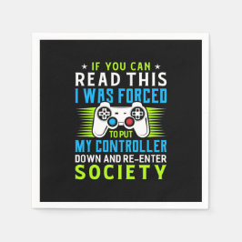 Der Gamer war gezwungen, meinen Controller zu stel Serviette