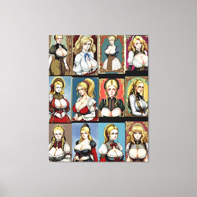 Der ganze Jahrmarkt Maidens Leinwanddruck (Vorderseite)