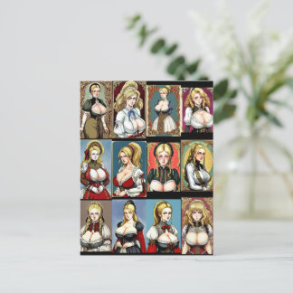 Der ganze Jahrmarkt Maidens Postkarte