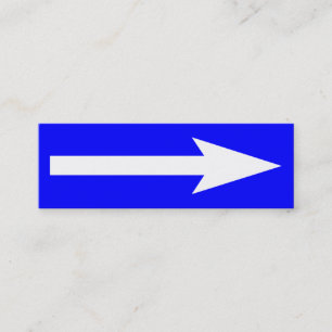 Der ganze Punkt - blau, weiß und grau Mini Visitenkarte