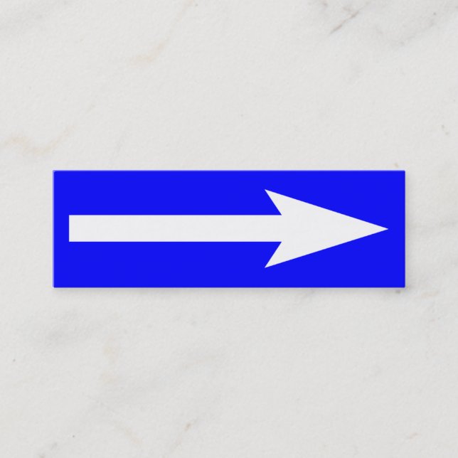 Der ganze Punkt - blau, weiß und grau Mini Visitenkarte (Vorderseite)