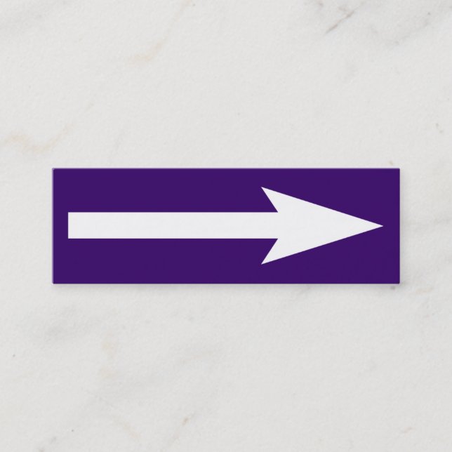 Der ganze Punkt - dunkles violettes und weiß Mini Visitenkarte (Vorderseite)