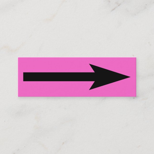 Der ganze Punkt - Schwarzes mit Rosa Mini Visitenkarte (Vorderseite)