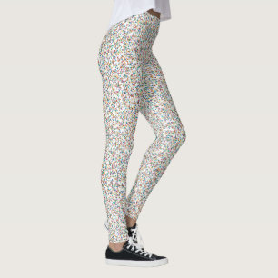 Der ganze Regenbogen farbenfrohe, gesprenkelte Pun Leggings
