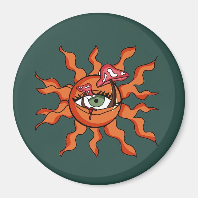 Der ganze sonnendurchflutete Pilzsaal Magnet (Vorne)