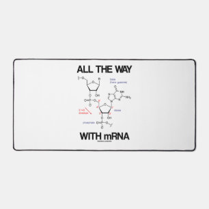 Der ganze Weg mit mRNA-Messenger-RNA molekulare Bi Schreibtischunterlage