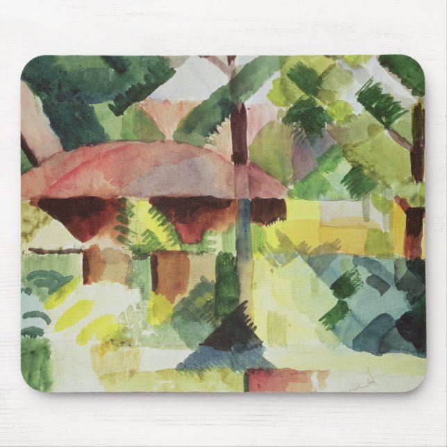 Der Garten, 1914 (w/c auf Papier) Mousepad (Vorne)