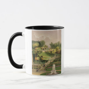 Der Garten auf der Hügel-Seite, Schloss Combe, vo Tasse