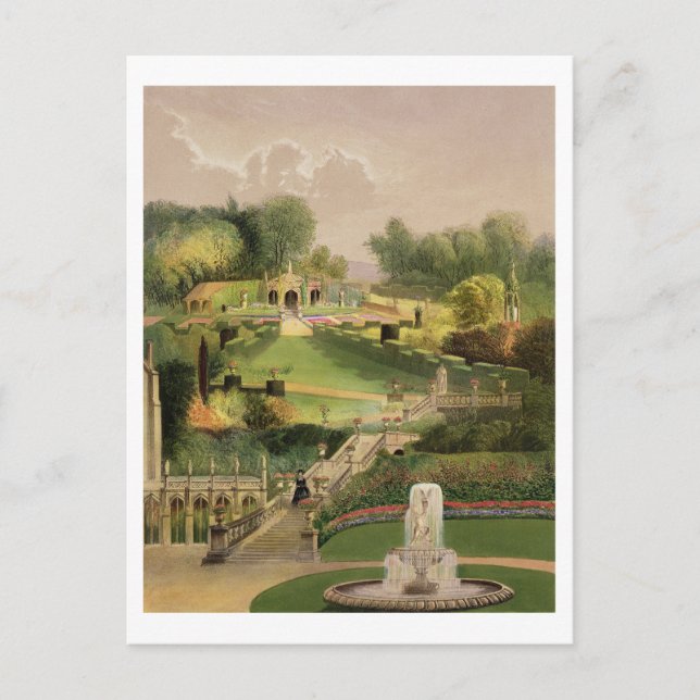 Der Garten auf der Hügelseite, Castle Combe, von ' Postkarte (Vorderseite)