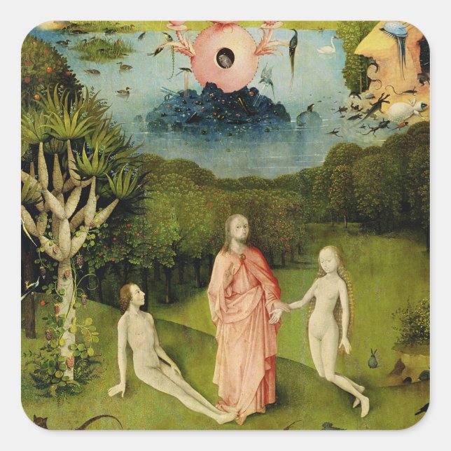 Der Garten der Irdischen Freuden 2 Quadratischer Aufkleber (Vorderseite)