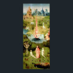 Der Garten der Irdischen Freuden Poster<br><div class="desc">Der Garten der Irdischen Freuden: Der Garten von Eden,  links Triptychthaus,  c.1500 | von Hieronymus Bosch | Art Location: Prado,  Madrid,  Spanien | Netherlandisch | Image Collection number: XIR37912</div>