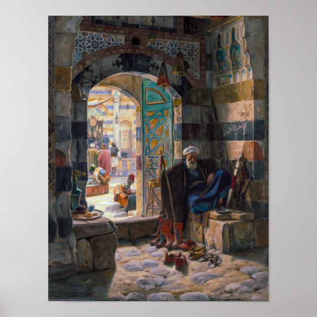 Der Garten der Moschee Damaskus | Bauernfeind | Poster (Vorne)