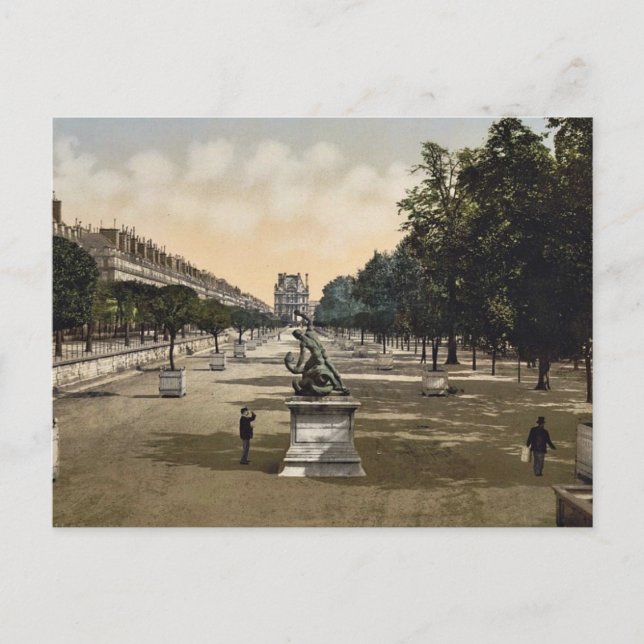 Der Garten der Tuilerien, Paris, Frankreich, klass Postkarte (Vorderseite)