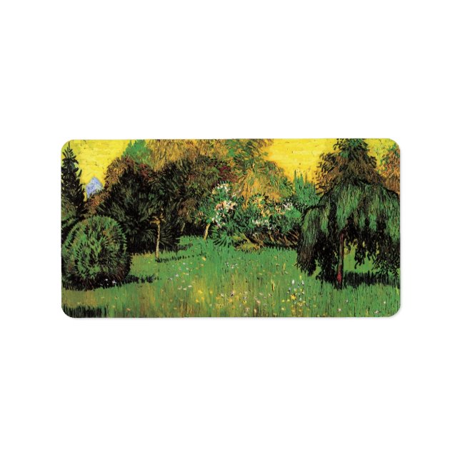 Der Garten des Dichters von Vincent van Gogh Adressaufkleber (Vorne)